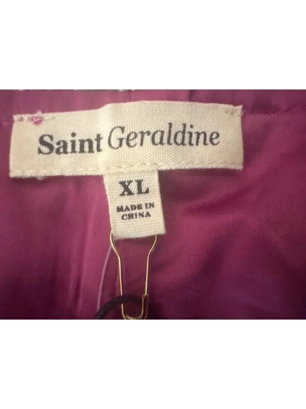 New Saint Geraldine Extra Large Plaid Button-Up Vest With Satin Lining